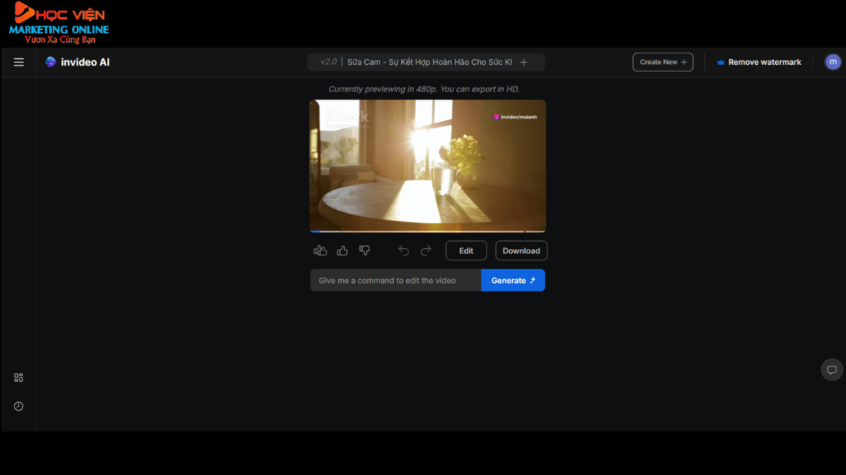 Công cụ làm video quảng cáo sản phẩm bằng AI- Các bước thực hiện Invideo AI