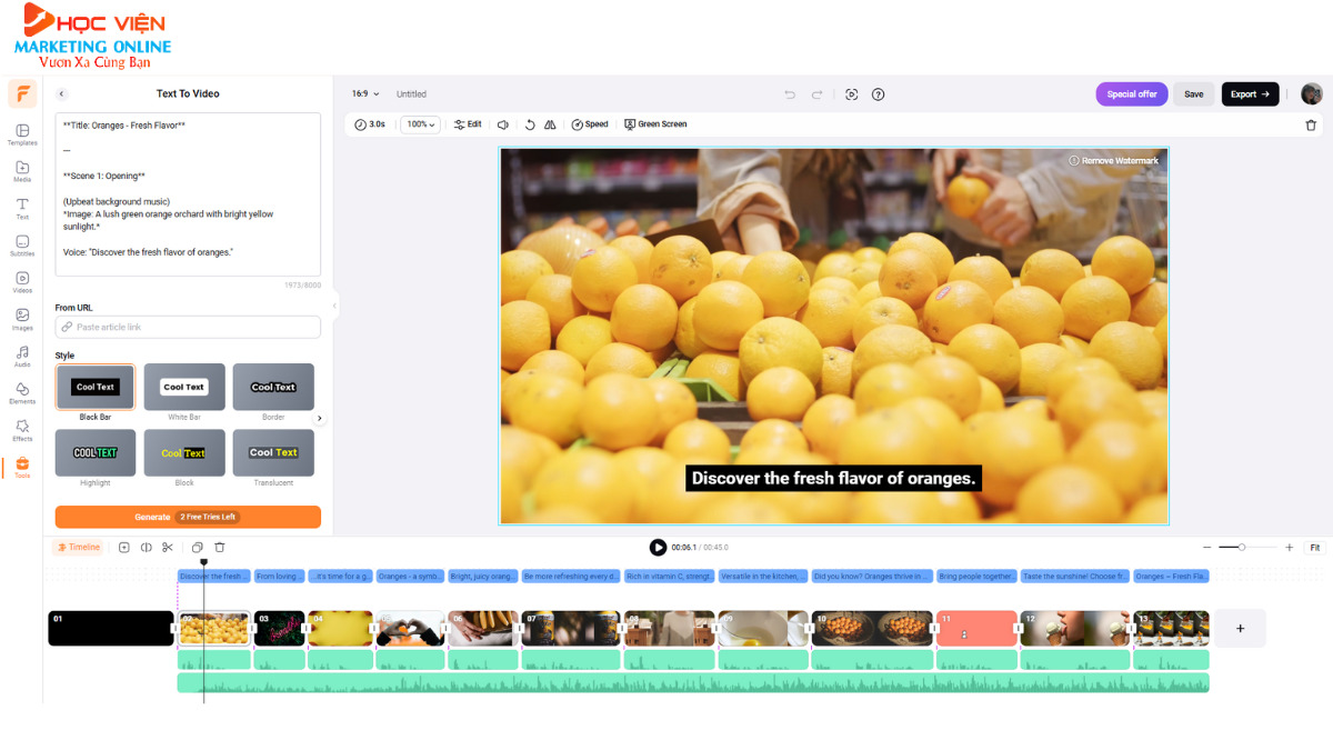 Công cụ làm video quảng cáo sản phẩm bằng AI- Các bước thực hiện FlexClip