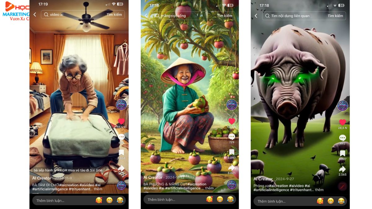 Video AI Tiktok mang lại sự tương tác cao từ người dùng vì nội dung độc đáo, thú vị