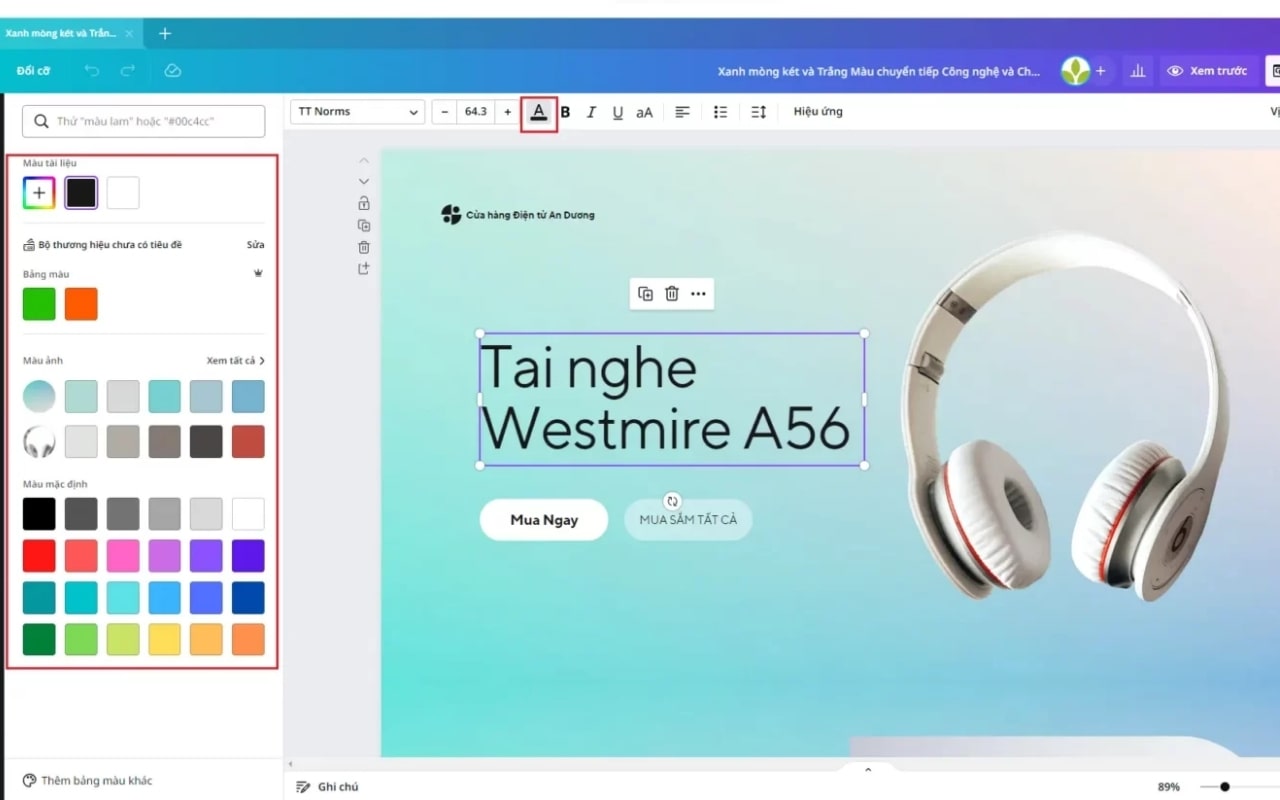 Hướng Dẫn Cách Thiết Kế Landing Page Trên Canva bước 3.4