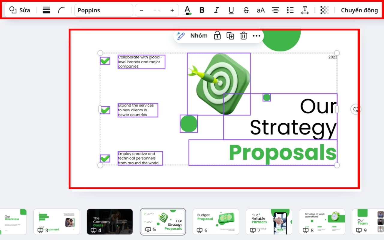 Hướng Dẫn Cách Thiết Kế Landing Page Trên Canva bước 3.5