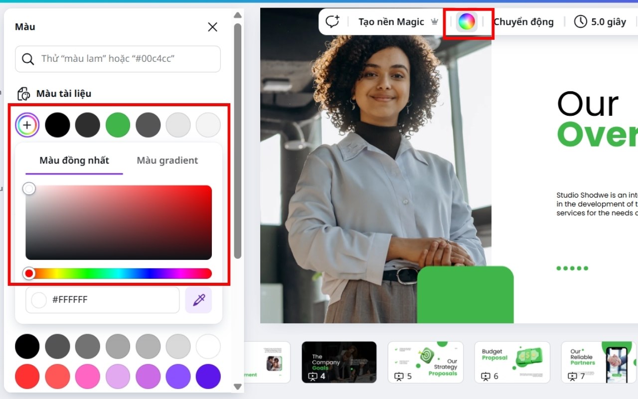 Hướng Dẫn Cách Thiết Kế Landing Page Trên Canva bước 3.2