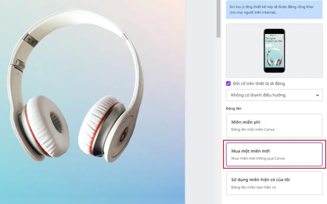 Hướng Dẫn Cách Thiết Kế Landing Page Trên Canva bước 6.5