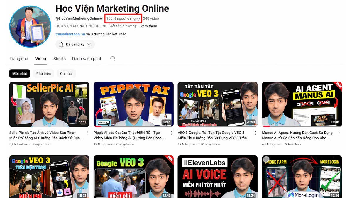 Nâng Tầm Kênh YouTube Của Bạn Với Khóa Học Tại HVMO 1.5