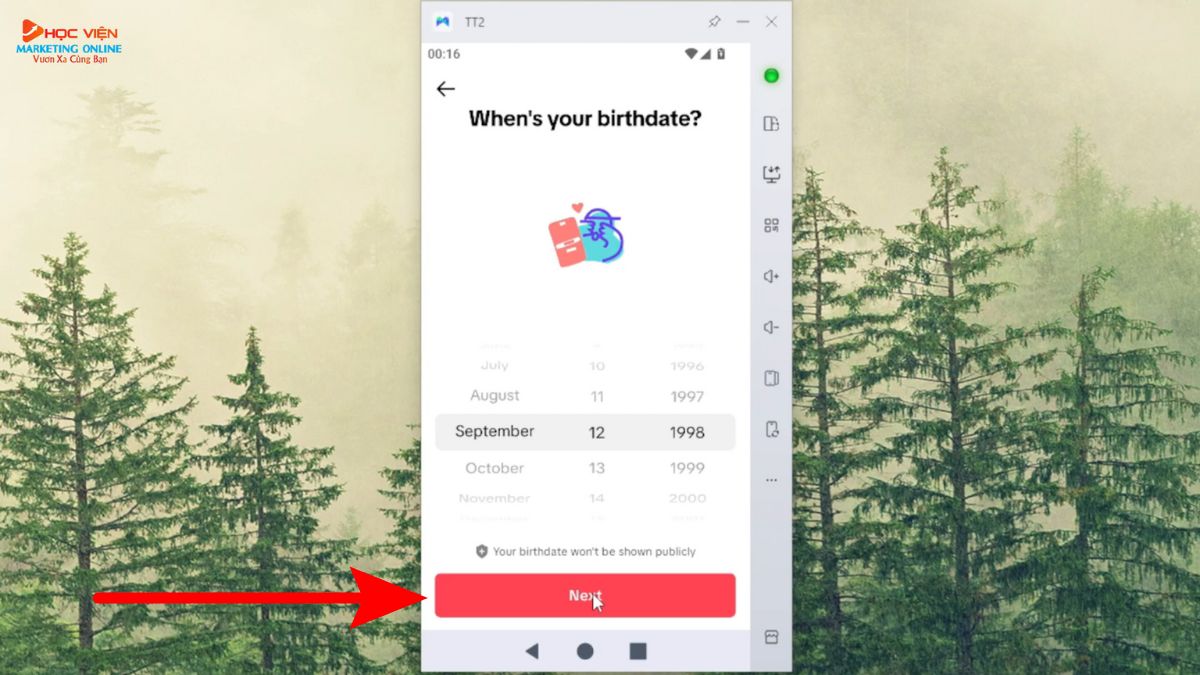 Đăng Ký Tài Khoản TikTok Chuẩn Beta Bước 2