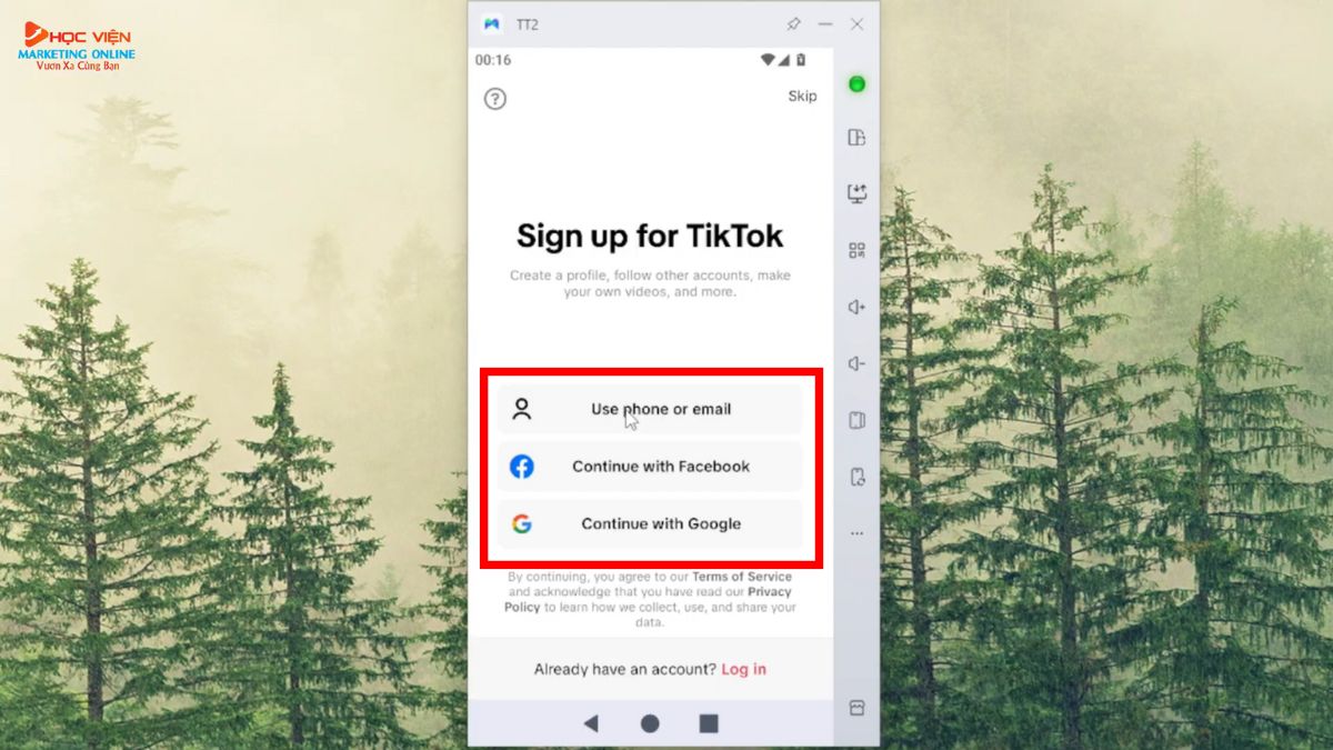 Đăng Ký Tài Khoản TikTok Chuẩn Beta Bước 1