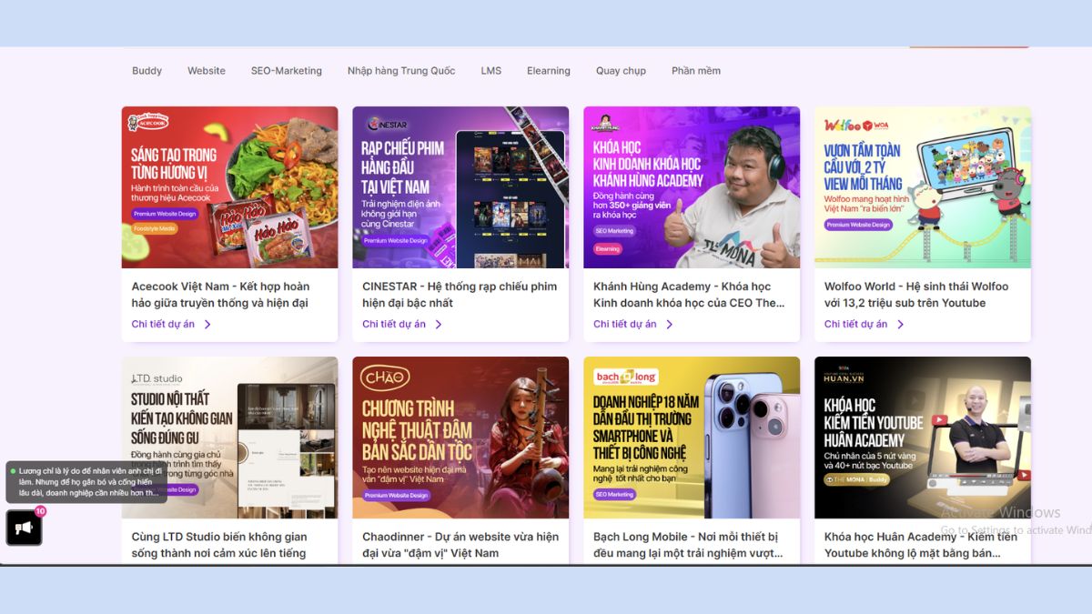 Dự án nổi bật của Mona Media