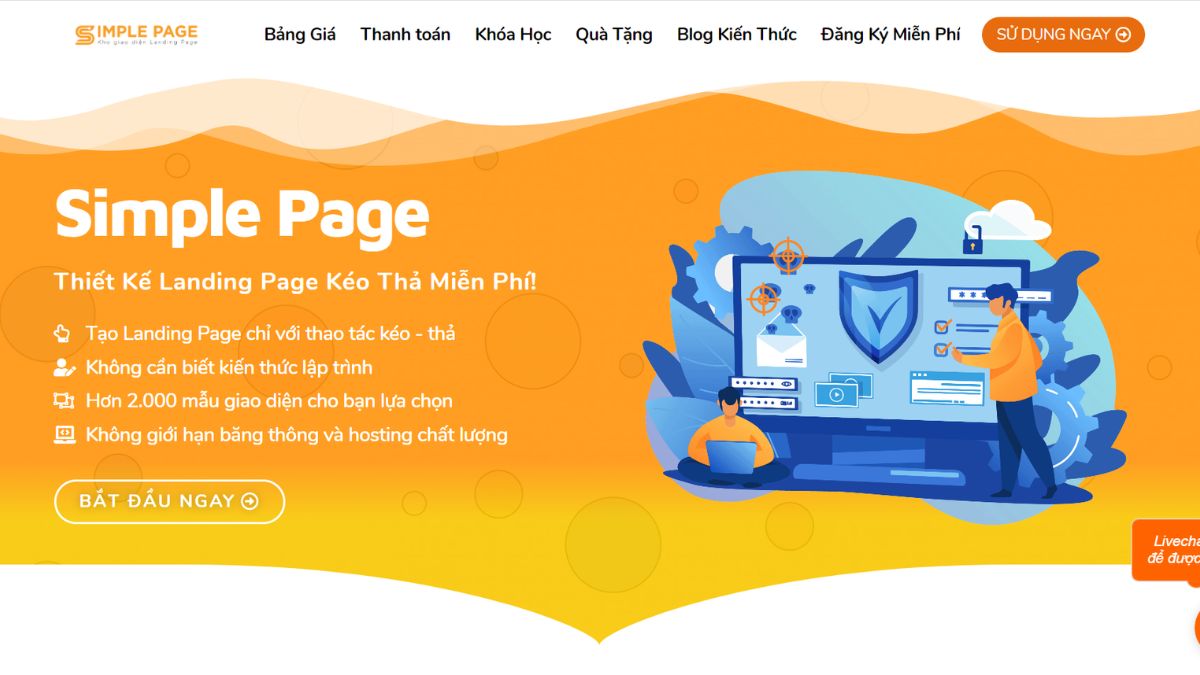 Top Đơn Vị Thiết Kế Landing Page Uy Tín- Simple Page