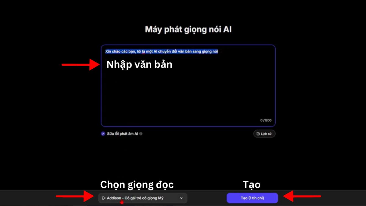 Cách sử dụng TopView chuyển văn bản sang giọng nói bước 2