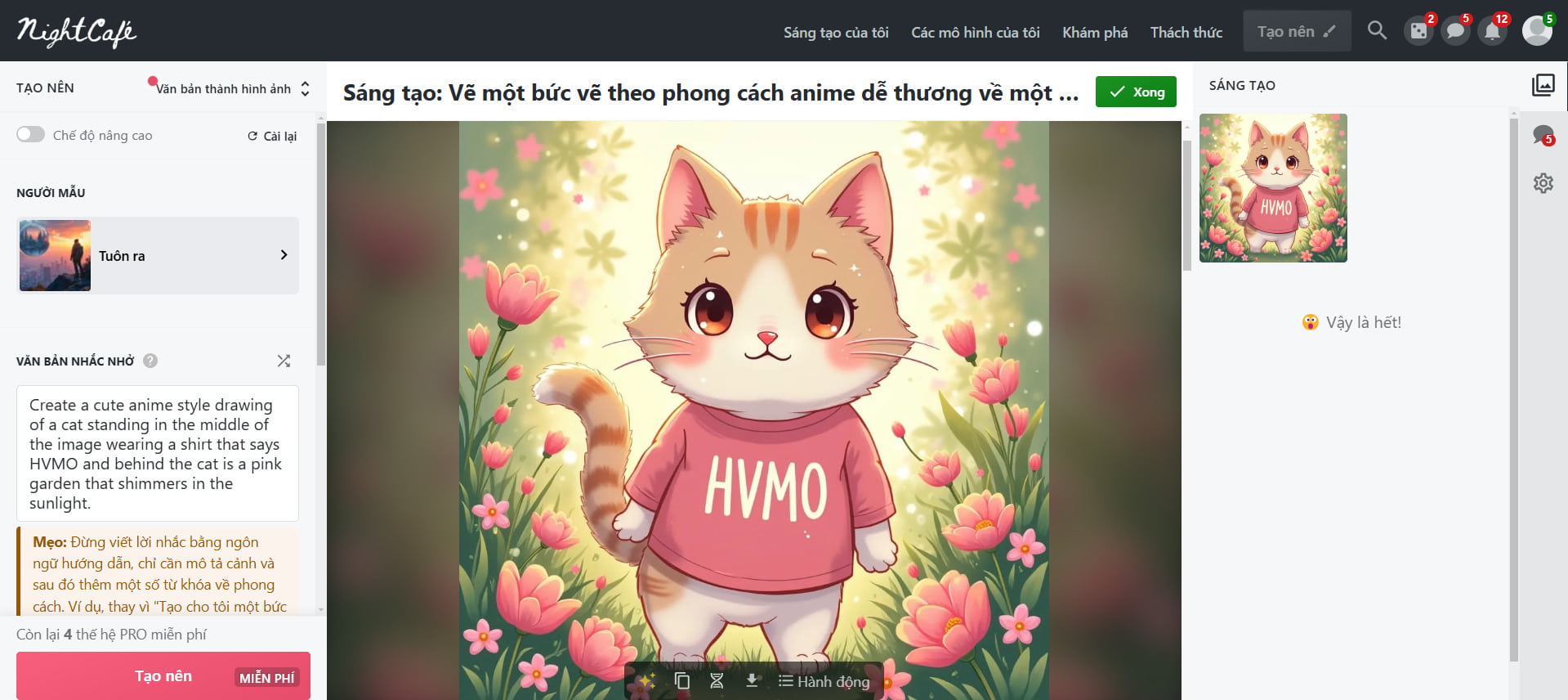 Top 11 web AI vẽ tranh tốt nhất- Hướng dẫn NightCafe Creator