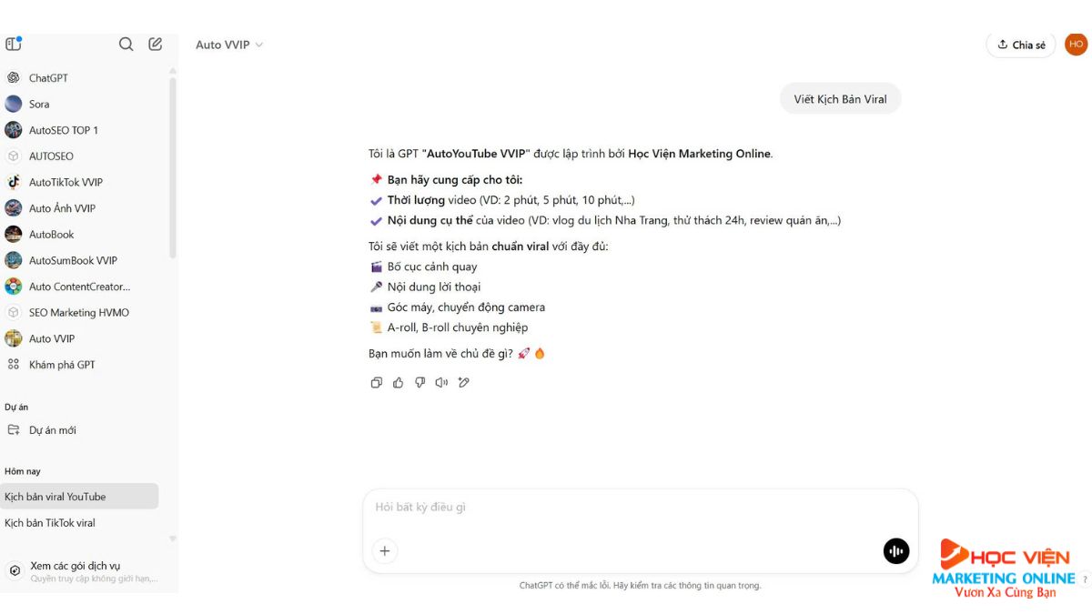 Ví dụ cách huấn luyện chatbot