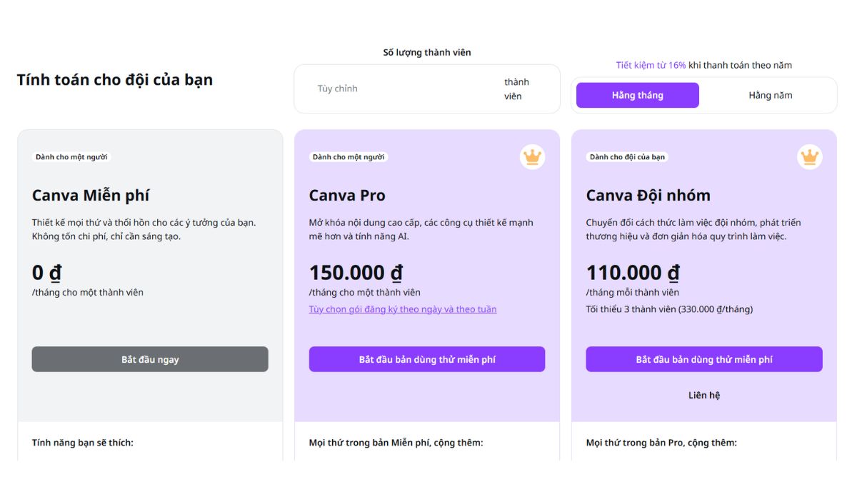 Top 7 công cụ hỗ trợ tạo video bằng AI trên Instagram- Các gói dịch vụ Canva