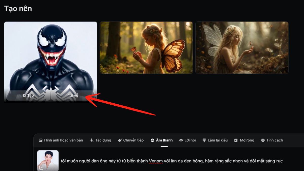 Hướng dẫn chi tiết cách tạo AI video Venom biến hình bằng Pixverse cách 2 bước 5