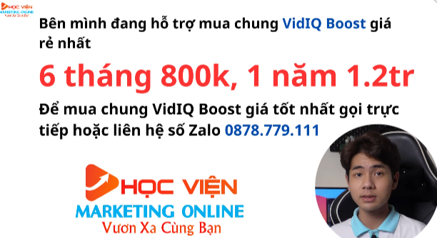 Báo giá mua chung tool VidIQ giá rẻ