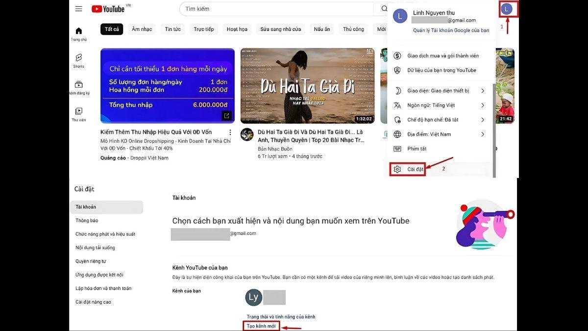 Cách Xây Kênh YouTube View Ngoại bước 2.4
