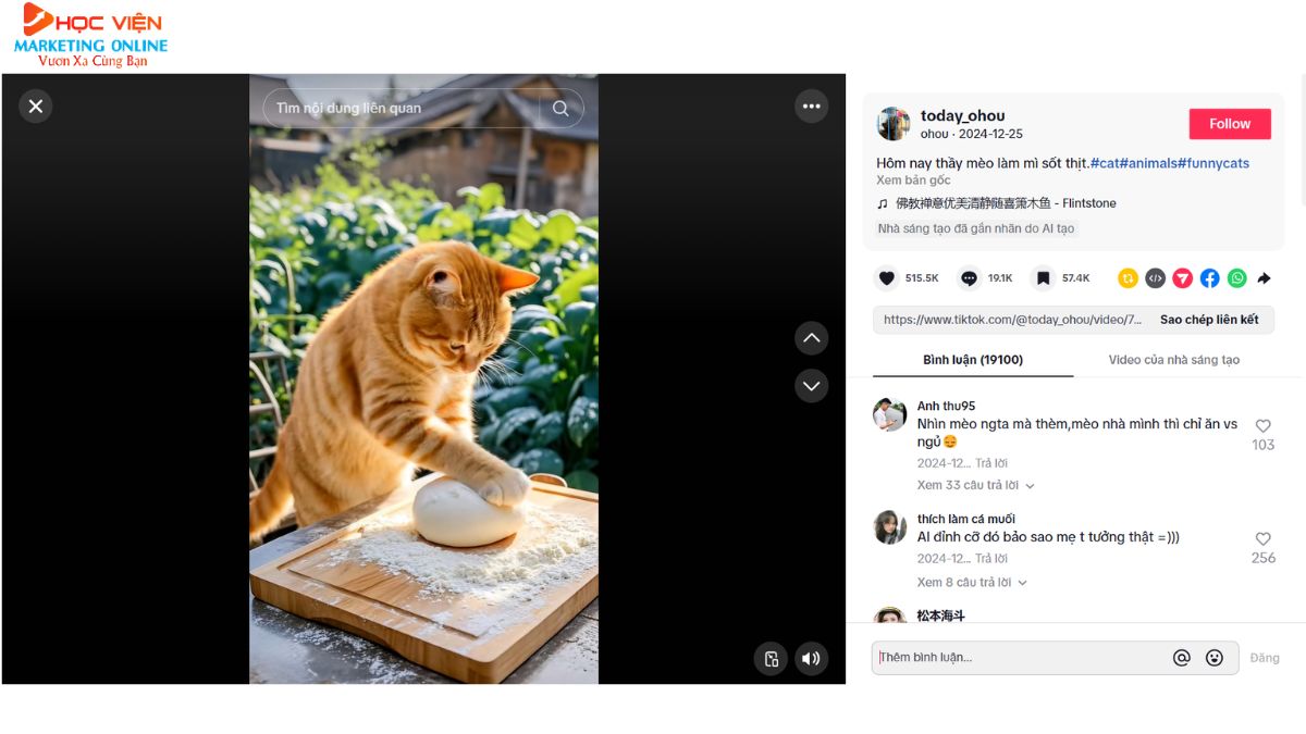 Ý tưởng làm video bằng AI- Video dạy nấu ăn